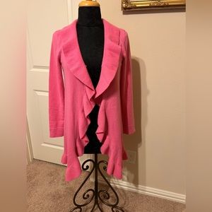 Lilly Pultizer Pink Sweater with Ruffles